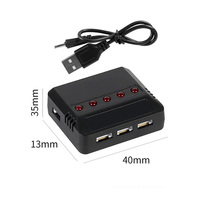 Chargeur de batterie Lipo Compact 5 ports Mini taille 6IN 1 3.7V 1S chargeur de cellule de batterie RC avec indicateur LED