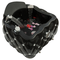 Fauteuil de pédicure portable de luxe en verre avec massage, sans plomberie, baignoire en acrylique, pompe à eau et lampe de surf