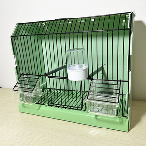 Gabbia Rotonda di Lusso in Bambù da Esposizione 36*17*30cm Nuovo Design per Allevamento Uccelli Pappagalli e Canarini - Product Image 4