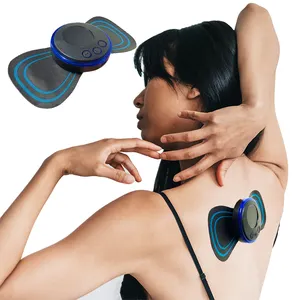 8 Mode Bantalan Perangkat Pijat Mini Mesin Terapi Digital Stimulator Otot Pemijat Leher Puluhan dengan Bantalan Gel