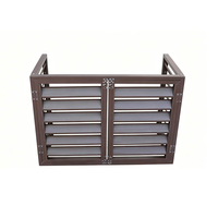 Cache de protection moderne en alliage d'aluminium horizontal pour unité extérieure de climatisation avec persiennes en aluminium