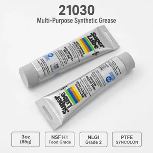 Graisse synthétique multi-usages 21030, 3 oz, qualité alimentaire NSF H1, graisse PTFE, grade de viscosité NLGI 5, pour chaînes de piste, charnières, roulements - Product Image 1
