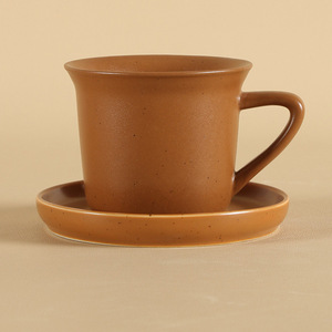 ชุดกาแฟเซรามิกสไตล์วาบิซาบิ ทนทาน พร้อมจานรองสำหรับดื่มน้ำชายามบ่าย - Product Image 3