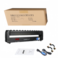 Luz de Escenario LED Móvil de 200W con Doble Haz y Estroboscópico, Rotación Infinita 360°, RGBW DMX512 para DJ y Bares