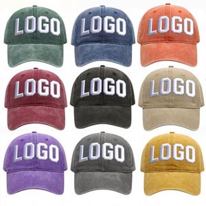 OEM Wholesale Unisex Vintage Cotton Adjustable Trucker Dad Hat Dyed Distressed Sports Caps Blank Washed Baseball Cap - Product Image 1