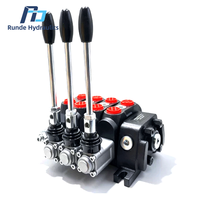 Vanne hydraulique multi-circuits à commande manuelle Yuci DCV60, triple, 60 litres, type split, pour engin de forage et véhicule sanitaire, débit 50 L/min, 31,5 Mpa