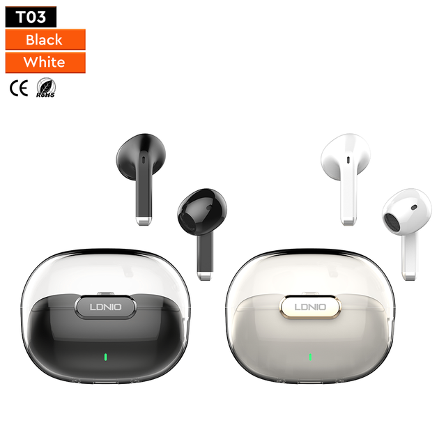 LDNIO T03 Hotselling Item Nice Sound Good Sound Quality Bluetooths 5.3 Wireless TWS Earbuds Earbud In-ear Headphones Earphone