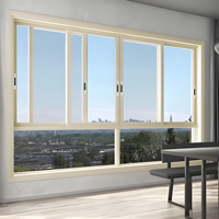Ventanas Corredizas Modernas de Aleación de Aluminio de Doble Función, Resistentes al Viento, Apertura Horizontal, Pantalla Plegable, Diseño Minimalista para Apartamento