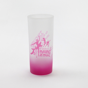 Logo personalizzato personalizzato 10oz gradiente arcobaleno colorato fondo ispessito trasparente smerigliato bicchiere bicchiere bicchierino bicchieri - Product Image 5