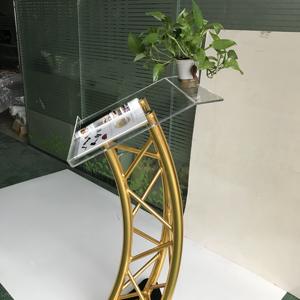 Podio de boda de vidrio, aleación de <span class=keywords><strong>aluminio</strong></span>, acrílico transparente, 4 pies - Product Image 6