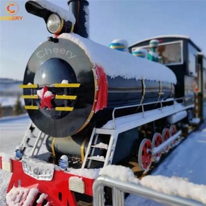 छूट आउटडोर पर्यटकों मनोरंजन पार्क वयस्कों बच्चे खेल डीजल ट्रैक ट्रेन खुश ट्रेन wih भाप - Product Image 4