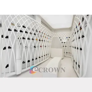 Ecrown shoes store design counter Sports shoes kiosk Names shop design Stores for shoe