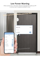 Sensor de Puerta Inteligente WiFi Tuya, Detectores de Puerta Abierta/Cerrada, Alerta/Sonido de Notificación por Aplicación WiFi, Alarma de Seguridad con Alexa y Google Home