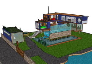 Villas Prefabricadas Modernas <span class=keywords><strong>de</strong></span> Acero Ligero para <span class=keywords><strong>Vacaciones</strong></span>, <span class=keywords><strong>Casa</strong></span> Contenedor, Hotel <span class=keywords><strong>de</strong></span> Lujo <span class=keywords><strong>con</strong></span> <span class=keywords><strong>Piscina</strong></span> - Product Image 3