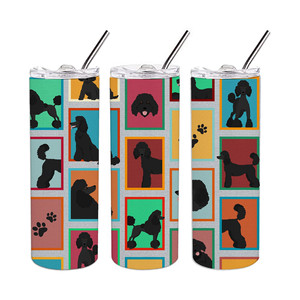 Set di Bicchieri Skinny in Acciaio Inossidabile con Motivo Barboncino Nero Standard - Product Image 5