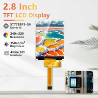 Polcd produsen Tampilan modul LCD titik, kustom kecerahan tinggi TFT LCM 2.8 inci 240 RGB * 320