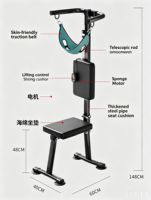 Appareil de Correction de la Colonne Vertébrale, Chaise de Traction pour Rééducation de la Scoliose Cervicale, Chaise/Tabouret Inversé pour Étirement du Cou, Machine de Traction