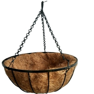 Factory Steel <strong>Wire</strong> Hanging <strong>Basket</strong> with Coconut Fibre - Product Image 4