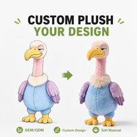 Peluche d'oiseau personnalisée de haute qualité, modèle Mouette-à-pieds-bleus, fabrication OEM, jouet en peluche doux, poupée en peluche à partir de dessin, personnalisation CE