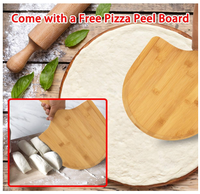 Pelle à pizza en bois et pierre à pizza offerts gratuitement pour le four et le barbecue, pierre à cuire durable et sûre pour le barbecue