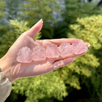 Quartz Rose neuf queue de renard sculpture Animal cristal artisanat Folk renard pour la guérison