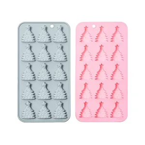 Christmas Tree Shape Design <b>Silicone</b> Cake Molds Food-Grade Reusable Cute <b>Silicone</b> Magnetic Chocolate, Candy & Ice DIY Mold - Product Image 1