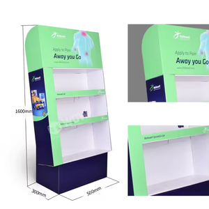 Présentoir de vente au détail pliable recyclable personnalisé Support de promotion portable pour pharmacies en <span class=keywords><strong>carton</strong></span> - Product Image 4