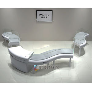 Design Fit Cabinet Retail Jewelfor Retail Jewel Jewelry showcase <strong>Tummy</strong> Panel Retail Store Mall Marble Kiosk OEM - Product Image 3