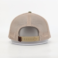 ODM Logo personnalisable casquettes en maille kaki extérieur Streetwear Snapback Gorras cuir Patch maille chapeau directement usine personnalisé Hta