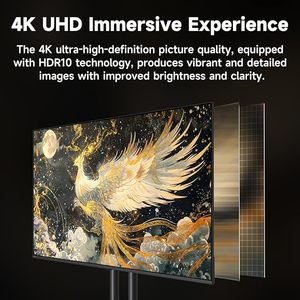 Écran interactif <span class=keywords><strong>4K</strong></span> UHD de 55 pouces pour conférences et bureaux, téléviseur commercial LED, boîtier noir, 60 Hz, 260 nits, pour signalétique commerciale - Product Image 6