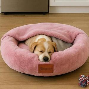 Cuccia Rotonda Yommy per Animali Domestici, Design Circolare Morbido e Accogliente con Bordi Rialzati per Gatti e Cani di Piccola Taglia - Product Image 1