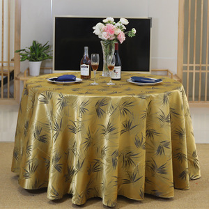 Hotel Multi-dimensional Colorful Dacron Round <strong>Circular</strong> Bamboo Leaves Round Table Cover Wedding/home/parties <strong>Tablecloth</strong> - Product Image 2