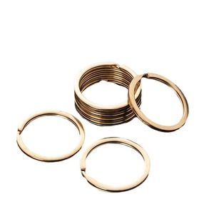 Porte-clés plat en alliage métallique couleur or rose, accessoire de mode, connecteur, cadeau d'affaires - Product Image 1