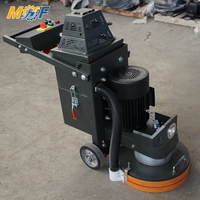 Machine à meuler le béton MHF, moteur 4 kW, portable, 110 V, 220 V, 380 V, électrique, légère, polisseuse de sol à LED, à propulsion manuelle