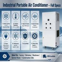 Aire Acondicionado Industrial de Pie para Espacios Industriales, 11.7KW, Enfriador Localizado para Fábricas y Talleres, 3500m³/h, R410A, OEM ODM, Bajo Consumo