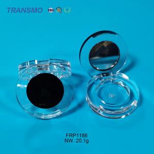 Recyclable Single Eye Shadow Palette Custom logo Empty Blusher Private Label Crystal PET Material <b>Blush</b> Packaging - Product Image 5