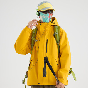 <span class=keywords><strong>Veste</strong></span> <span class=keywords><strong>polaire</strong></span> à capuche unisexe 3-en-1 avec logo, ensemble imperméable deux pièces pour vêtements de travail d'hiver - Product Image 2
