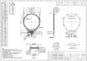 ILI9881C Módulo de pantalla LCD TFT de 3,4 pulgadas Resolución 800*800 con interfaz MIPI - Product Image 4