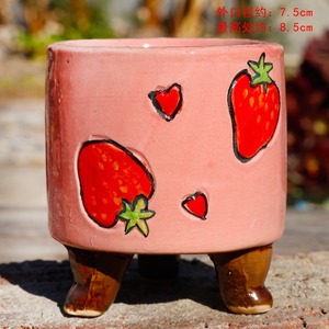 Maceta <span class=keywords><strong>de</strong></span> Arcilla Rústica Pintada a Mano Estilo Retro MSH para Suculentas, Decoración <span class=keywords><strong>de</strong></span> Jardín - Product Image 6
