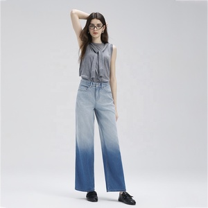 Jeans Lunghi da Donna in Cotone 100% a Vita Media, Gamba Larga, Vestibilità Comoda, Lavabili, Estivi, Casual - Disponibili Subito - Direttamente dalla Fabbrica - Product Image 2