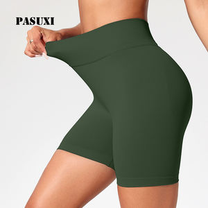 Pantalons de yoga sans couture à taille haute PASUXI pour femmes, effet lifting de la peau, contrôle du ventre, leggings de sport, shorts de sport froncés pour soulever les fesses - Product Image 1