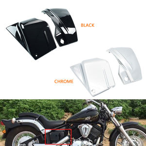 Accessori <span class=keywords><strong>Moto</strong></span>: Coperture Laterali <span class=keywords><strong>per</strong></span> Batteria Compatibili con Yamaha V-Star XVS400 XVS650 Dragstar DS400 DS650 Custom Classic - Product Image 2