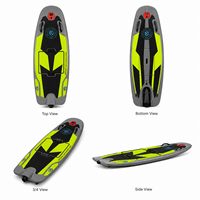 Planche de surf électrique avec batterie 4,4 kWh, planche de surf motorisée, vitesse de 48 à 52 km/h, corps en EPP, système de refroidissement par eau pour les sports nautiques