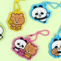 Porte-clés gonflé en PVC personnalisé de haute qualité avec animaux de dessin animé, breloque Kpop personnalisable, pendentif pour sacs cadeaux, anneaux porte-clés