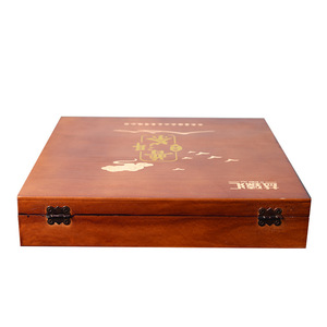Boîte à thé en bois Caoxian, boîte rectangulaire pour thé Pu'er, emballage personnalisable, conteneur de rangement - Product Image 4