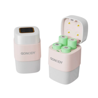 Chargeur de batterie rechargeable GONODY 18650, chargeur rapide intelligent à 4 emplacements, sortie 15W, éclairage LED, protection intégrée, charge