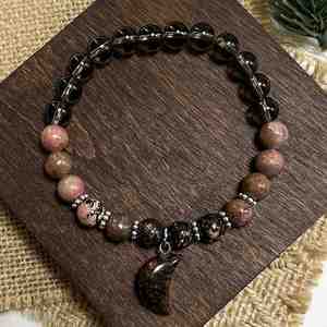 Pulsera de Piedra Natural con Cuentas de Vidrio Coloridas, Geometría Sagrada, Envío Rápido a Todo el Mundo, Hecho a Mano, Personalizable - Product Image 5