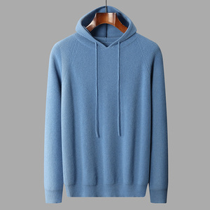 Мужская кашемировая толстовка с капюшоном - Product Image 1