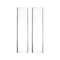 Porte-bougie à extrémité ouverte, abat-jour en Tube, moderne, protecteur de flamme, abat-jour de cheminée en verre, vente en gros