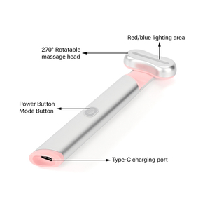 2024 Trending Draagbare Home Use Vibratie Oog Schoonheid Tools Gratis Aangepaste Logo Gezichts Elektrische Oog Massager Pen Oog Massager Toverstaf - Product Image 6
